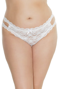 Coquette Stretch Lace Crotchless Thong