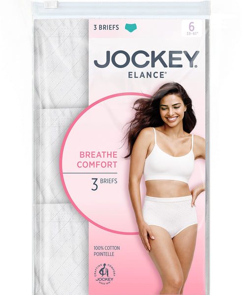Jockey Elance Cotton Breathe Comfort Brief - 3 Pk