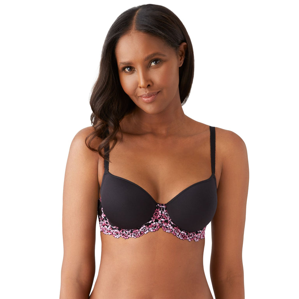 Wacoal Embrace Lace Underwire Contour Bra, Black | Black Wacoal Embrace  Lace Bra