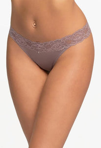 Montelle Microfiber and Lace Thong-L – Indulge Boutique