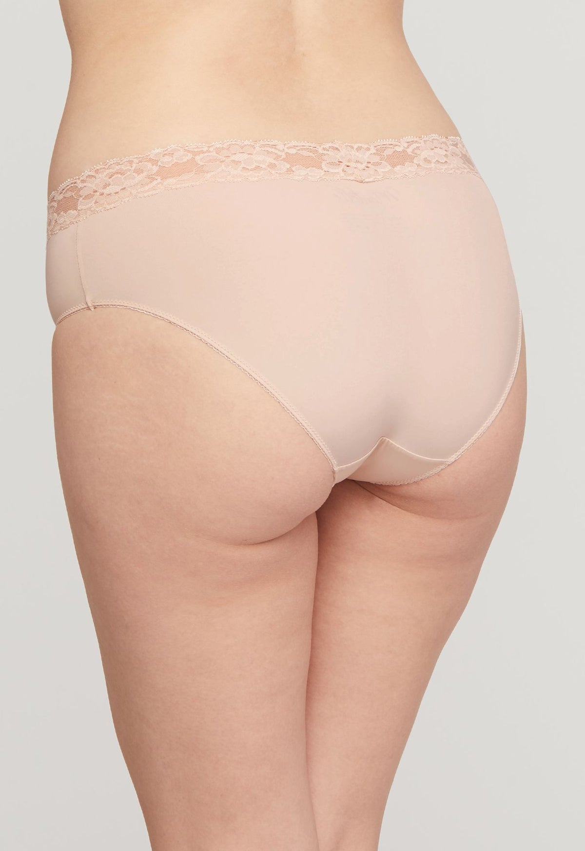 Montelle Microfiber and Lace Brief-Champagne