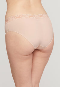 Montelle Microfiber and Lace Brief-Champagne
