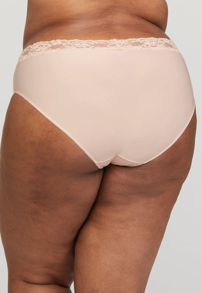 Montelle Microfiber and Lace Brief-Champagne