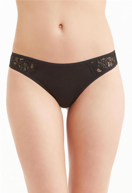 Montelle Microfiber and Lace Thong
