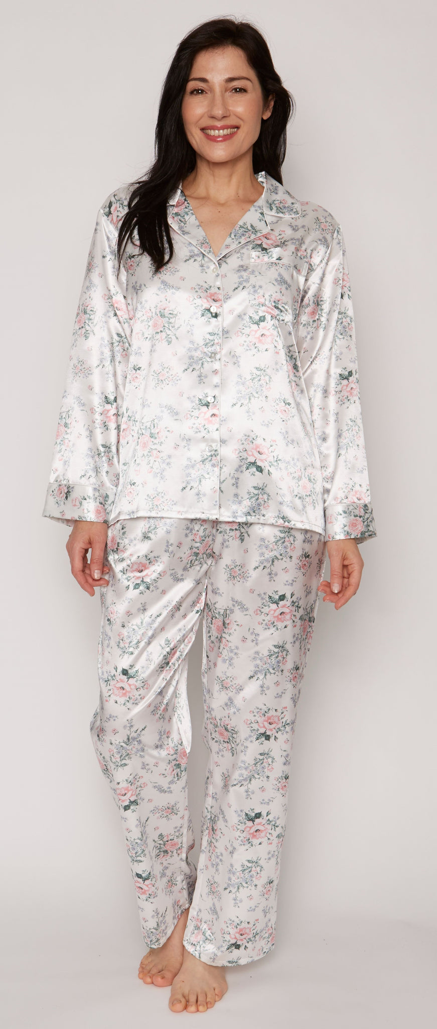 Kayanna Floral Brushed Back Satin Pajama