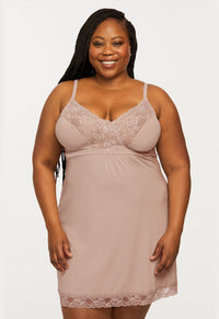 Montelle Microfiber and Lace Chemise