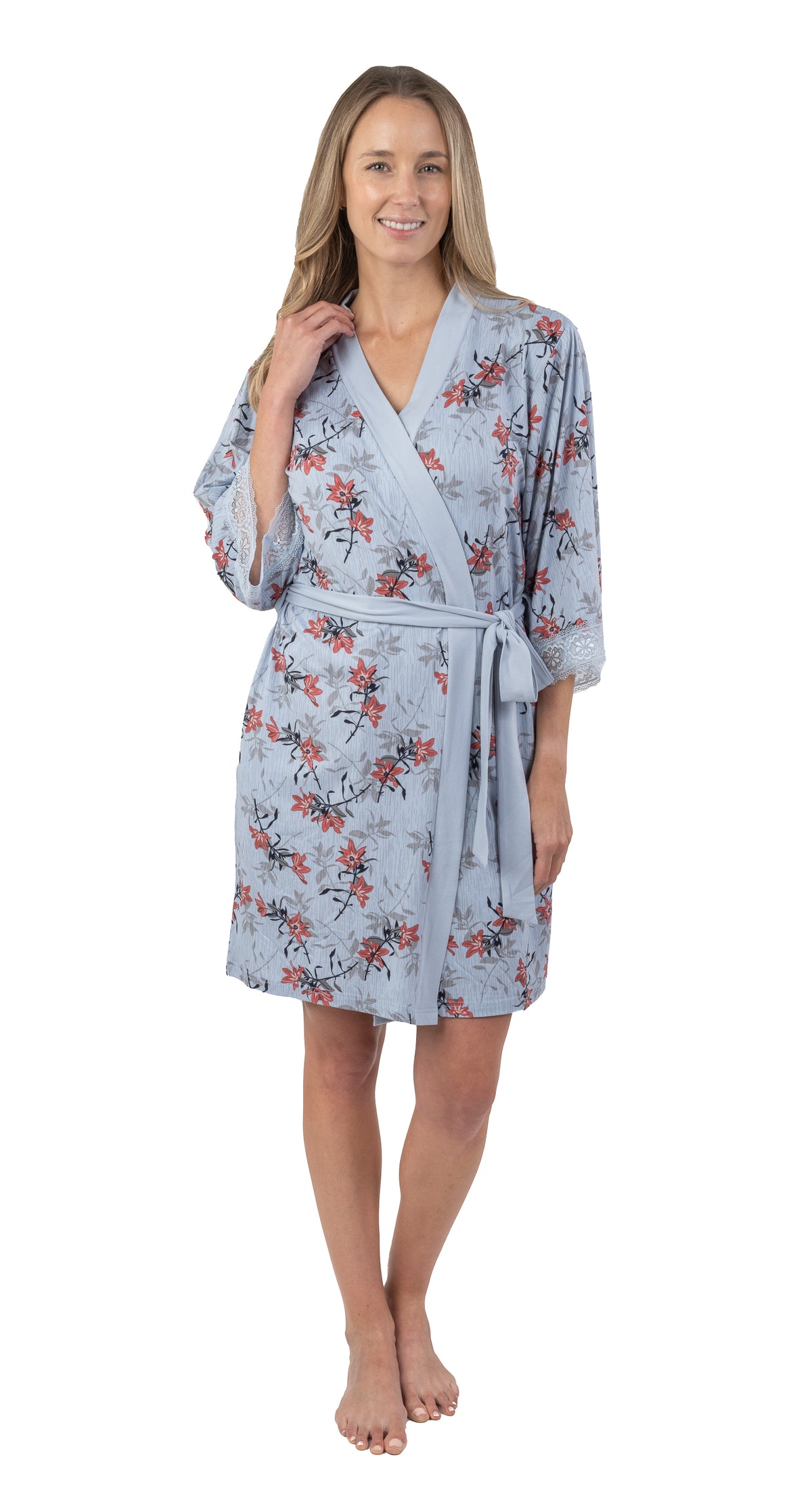 Patricia Floral Garden Light Weight Robe