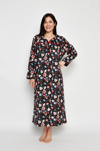 Kayanna Petunia Flannel Nightgown-large only