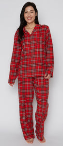 Kayanna Red Plaid Flannel Pajama – Indulge Boutique