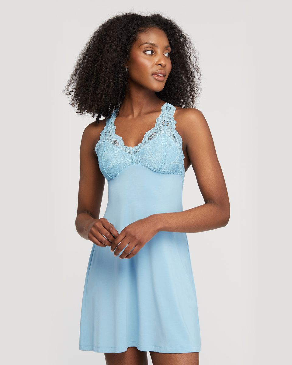 Fleur't Belle Epoque T-Back Chemise with matching Boyshort