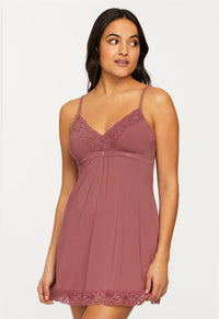 Montelle Microfiber and Lace Chemise-Small only