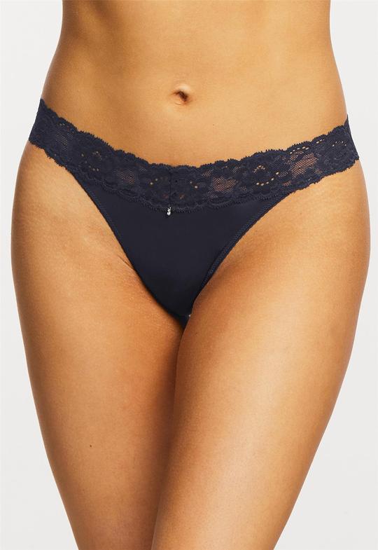 Montelle Microfiber and Lace Thong