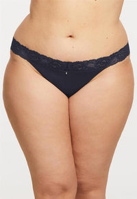 Montelle Microfiber and Lace Thong