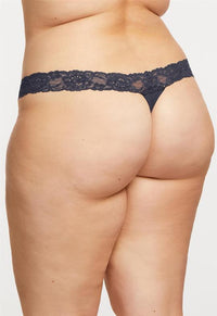 Montelle Microfiber and Lace Thong