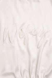 PJ Salvage Wifey Embroidery Aloe Infused Robe