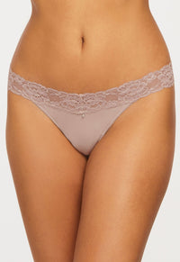Montelle Microfiber and Lace Thong