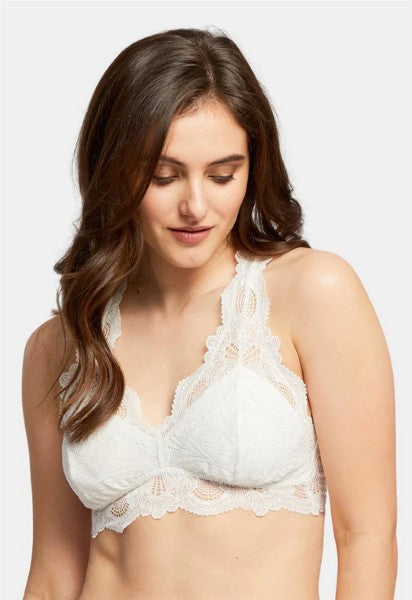 Fleur't Lace T-Back Bralette-Chantilly