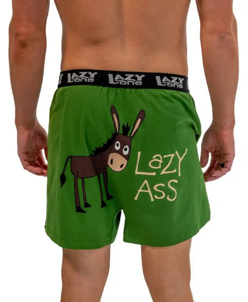 Lazy Ass Donkey Funny Blue Boxer