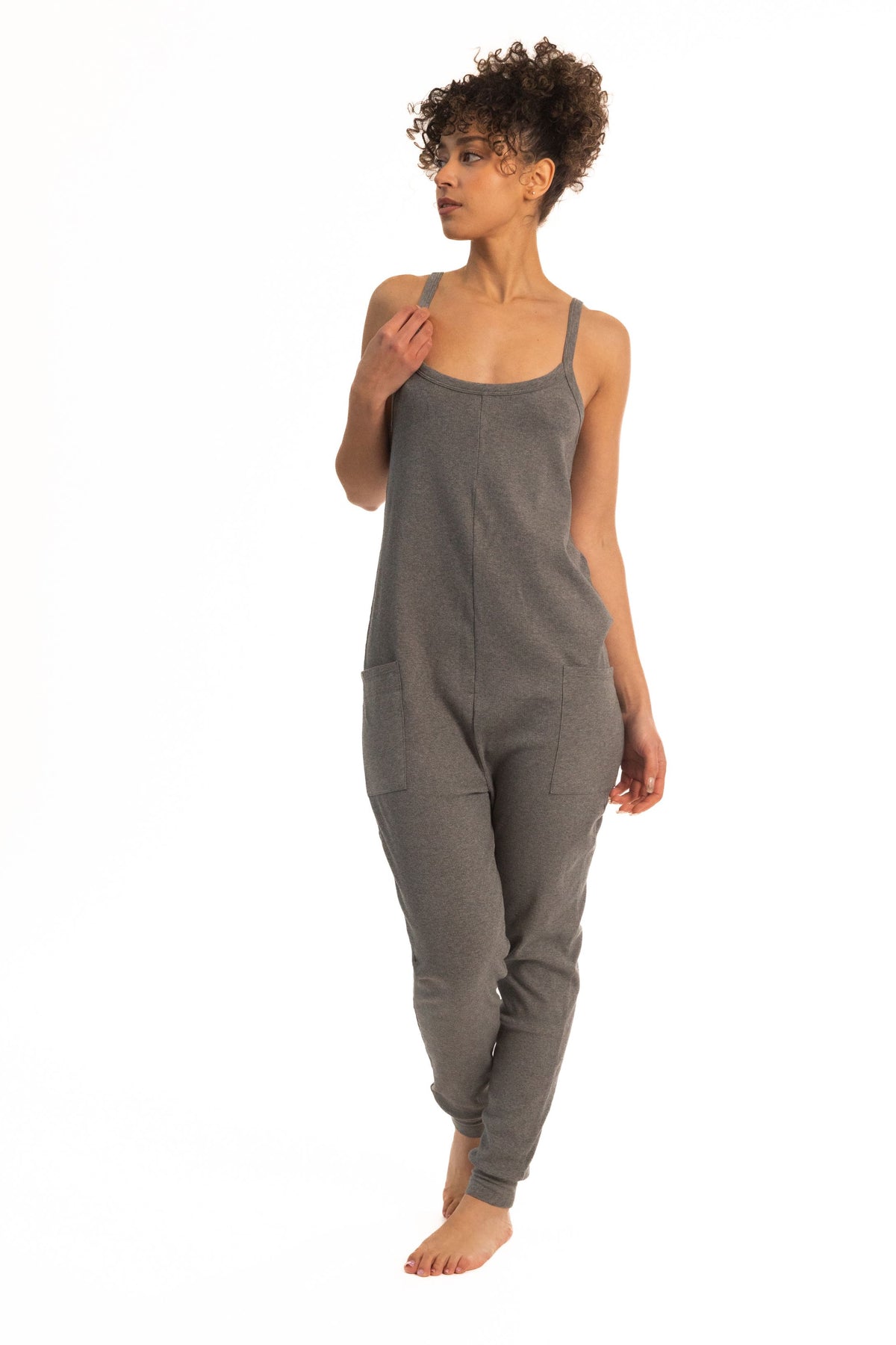 Paper Label Nicola Playsuit-Melange Grey