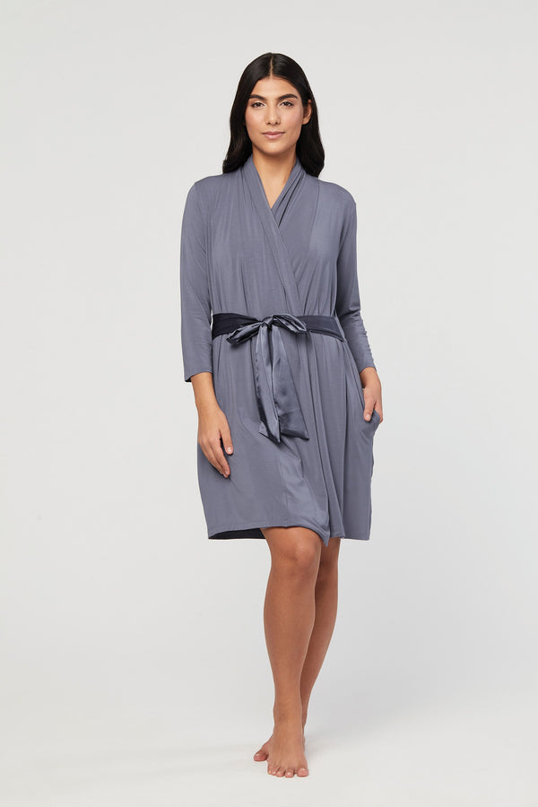 Fleur't Iconic Robe-French Grey