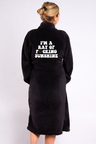 LA Trading Co. Ray Of F#cking Sunshine Plush Robe